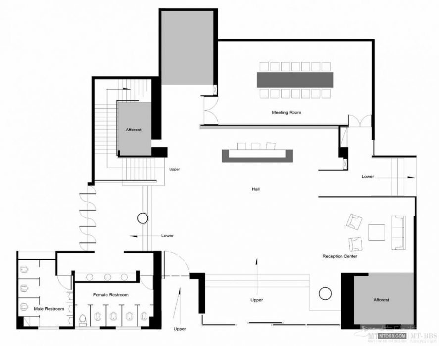 羅湖安普現(xiàn)代深圳辦公室裝修_平面圖