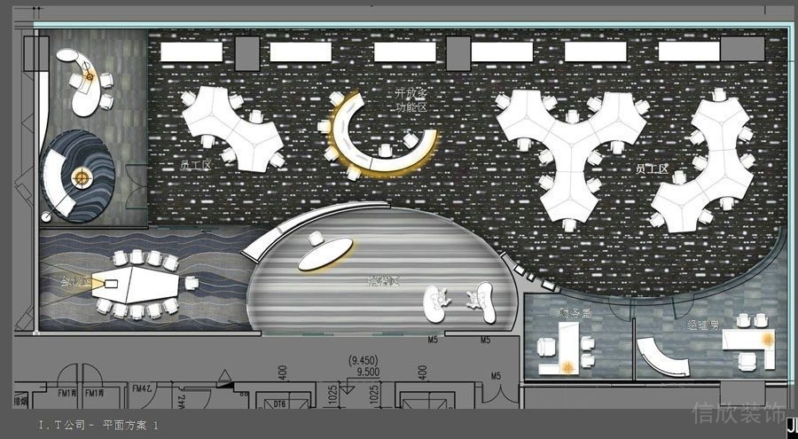 深圳羅湖區(qū)蓮塘深圳辦公室裝修工程_平面圖