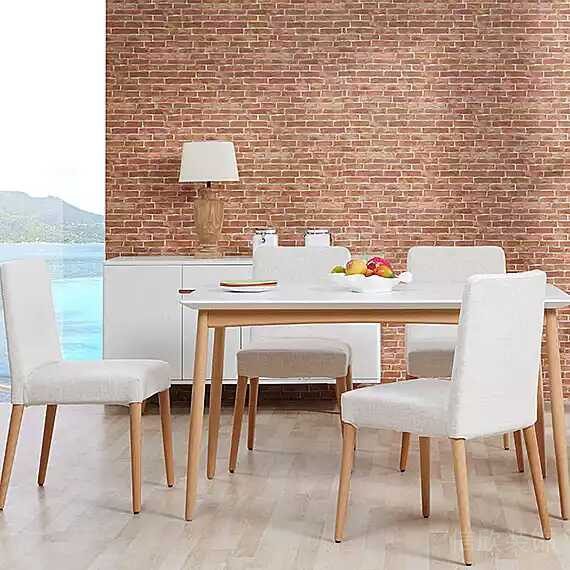 深圳餐廳裝修_櫸木餐桌