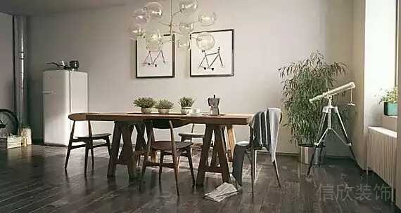 深圳餐廳裝修_原木餐桌