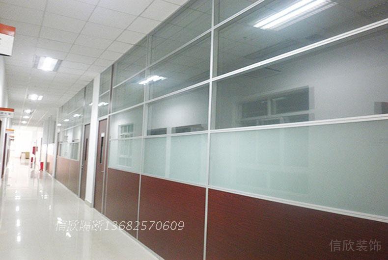 雙層木紋板隔斷