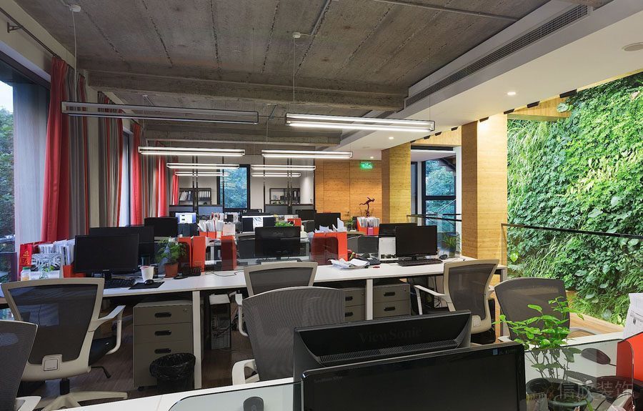 深圳羅湖東門辦公室裝修_公共辦公區全景