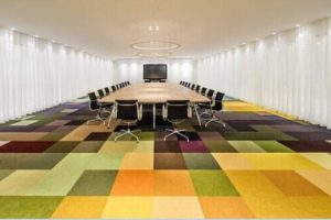 各色方形地毯拼接會議室設(shè)計(jì)