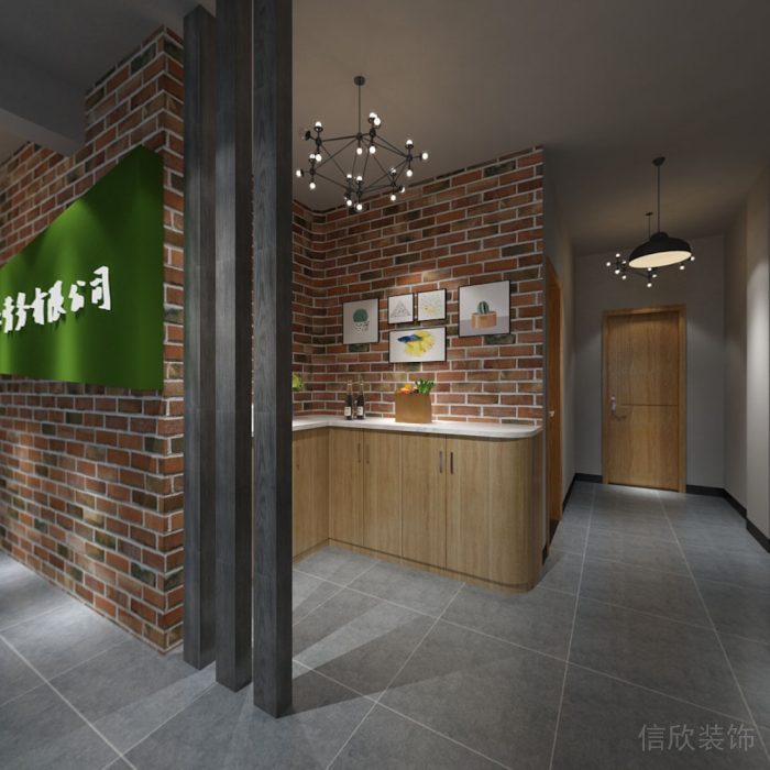 福田區福田工業風格辦公室裝修設計-墻面裝飾