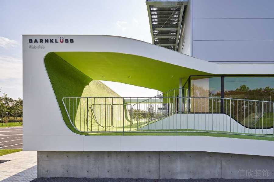 戶外走廊創意設計斜面幾何線條培訓裝修機構