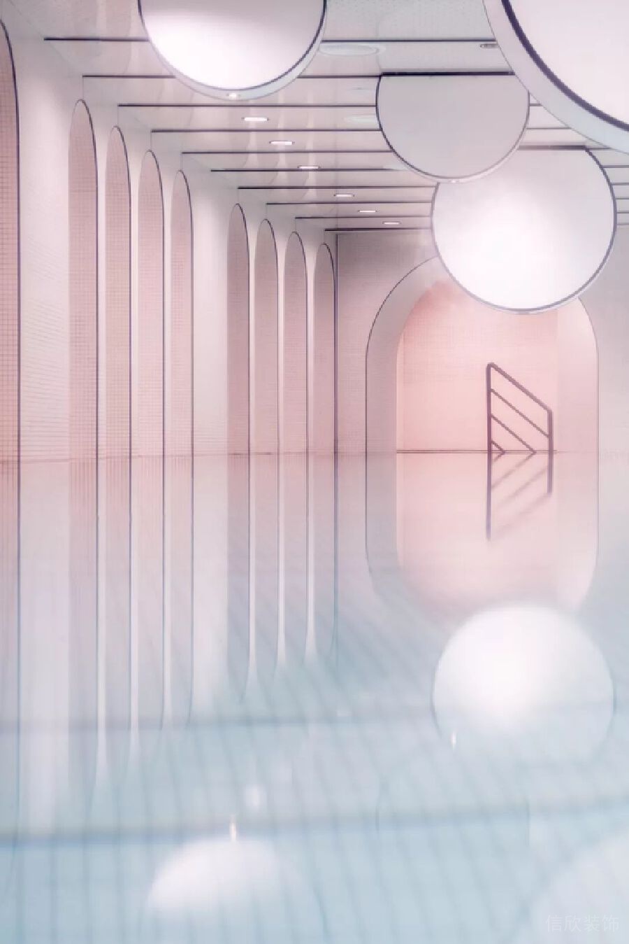 游泳培訓(xùn)少兒啟蒙藝術(shù)中心機(jī)構(gòu)效果圖1粉色泳池