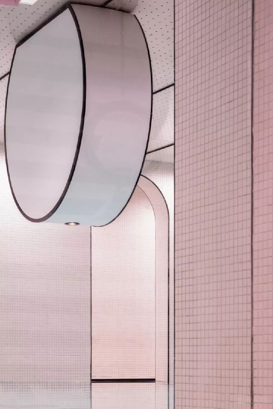 粉色瓷磚泳池游泳培訓(xùn)少兒啟蒙藝術(shù)中心機(jī)構(gòu)效果圖