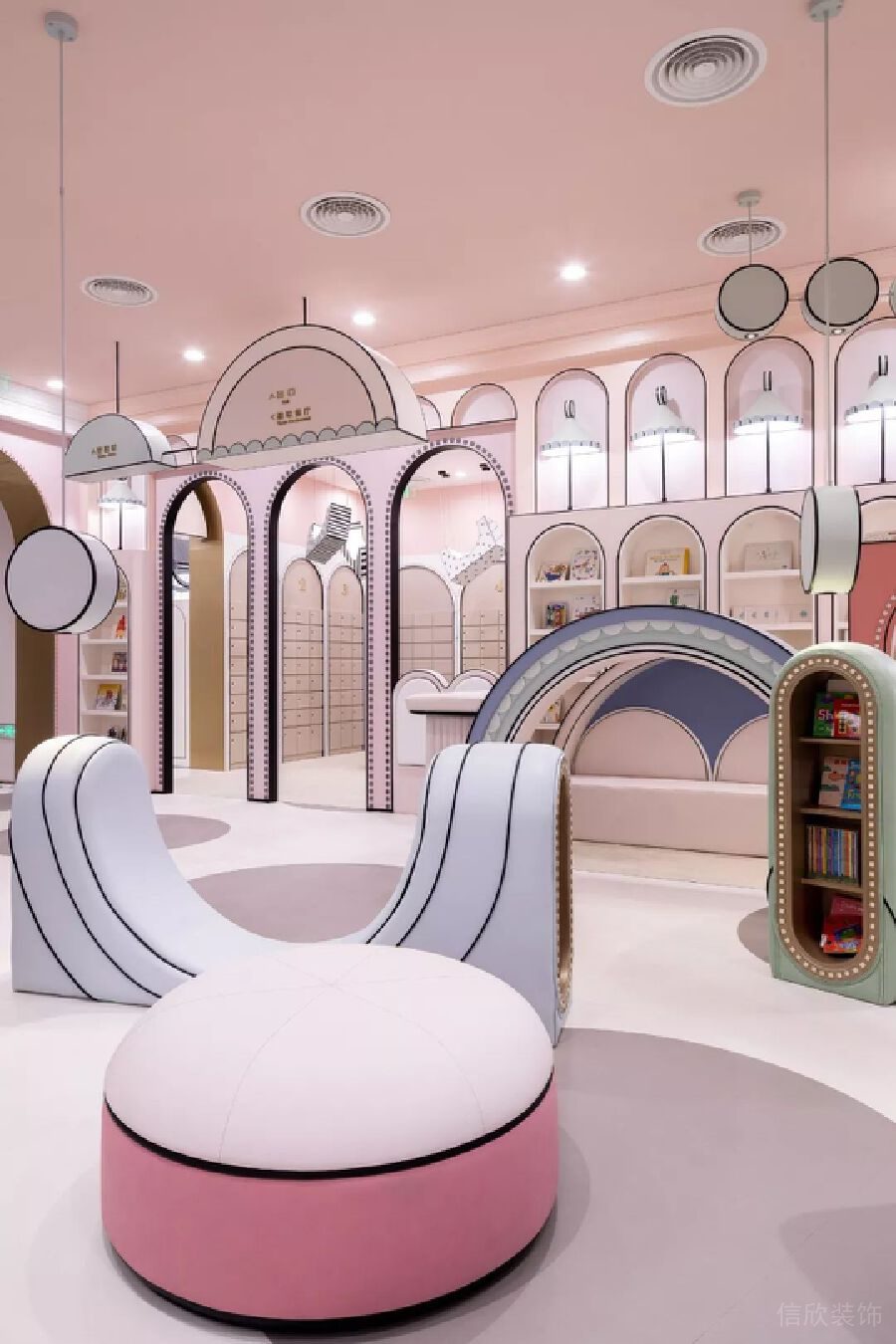 幼兒培訓(xùn)機(jī)構(gòu)設(shè)計深圳市粉色創(chuàng)意空間效果圖