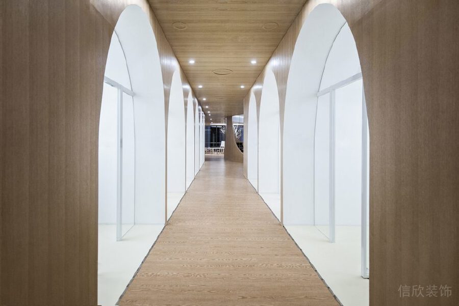 拱形簡(jiǎn)約風(fēng)辦公室過(guò)道設(shè)計(jì)圖