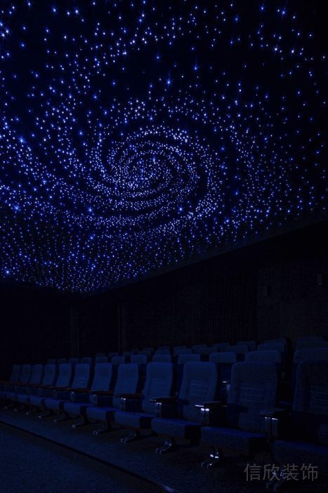 電影院設計店鋪裝修暗色星空頂效果
