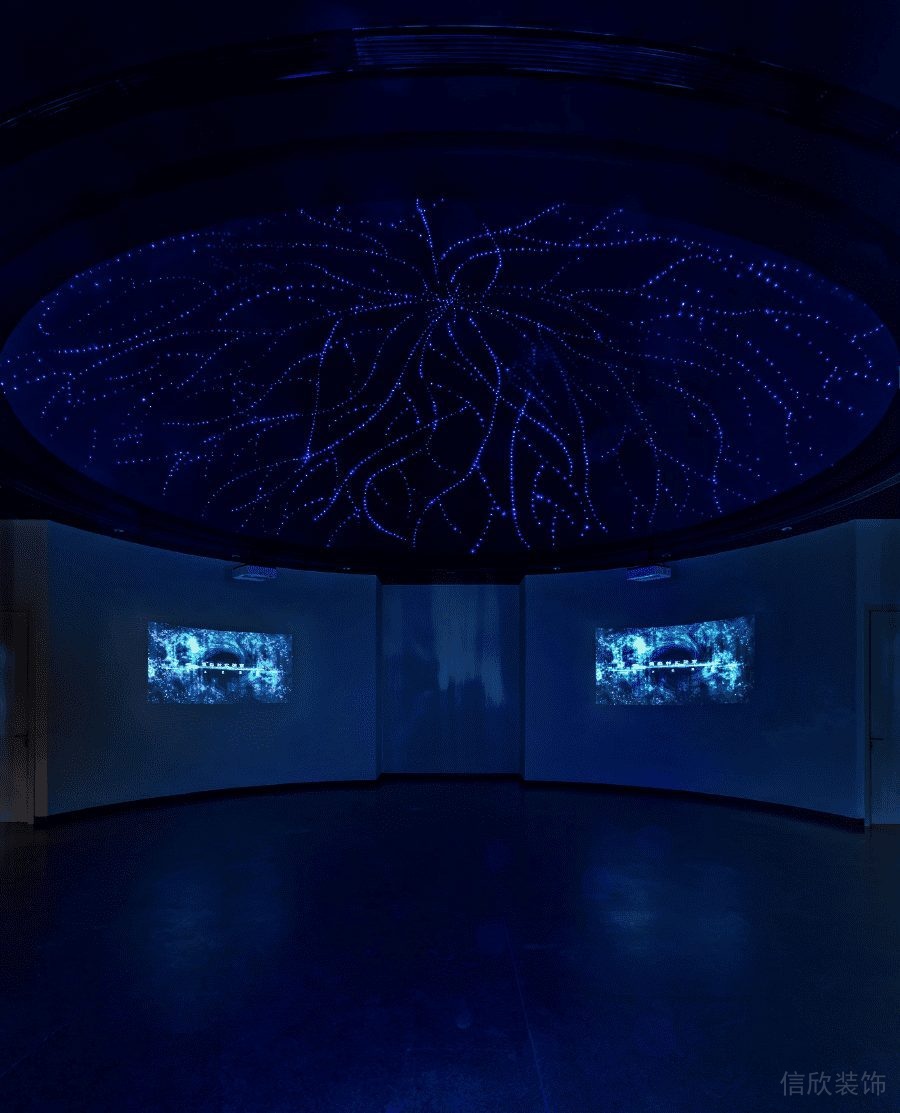 圓形繁星led大廳裝修設(shè)計(jì)顯示屏效果圖