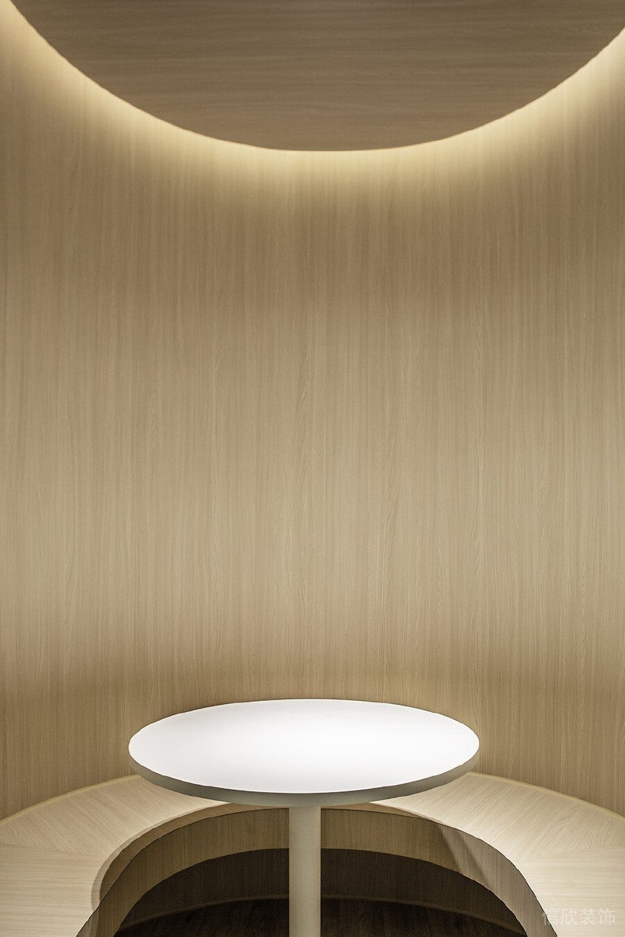 裝修設計機構自習室閱讀實木環形空間