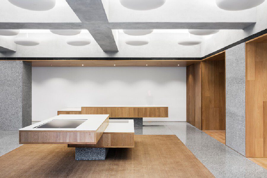 極簡(jiǎn)風(fēng)大理石創(chuàng)意桌木質(zhì)過(guò)道設(shè)計(jì)