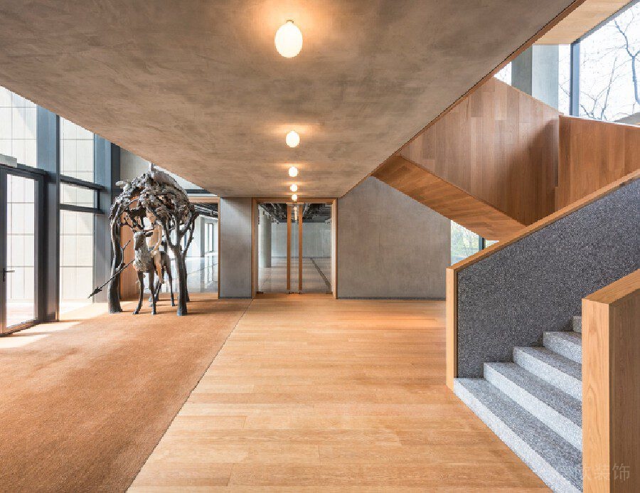 現(xiàn)代原木風(fēng)過(guò)道階梯效果圖