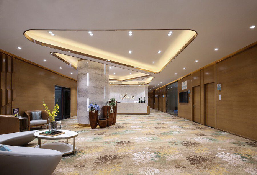 古典高端月子中心辦公室裝修設(shè)計(jì)大廳地毯