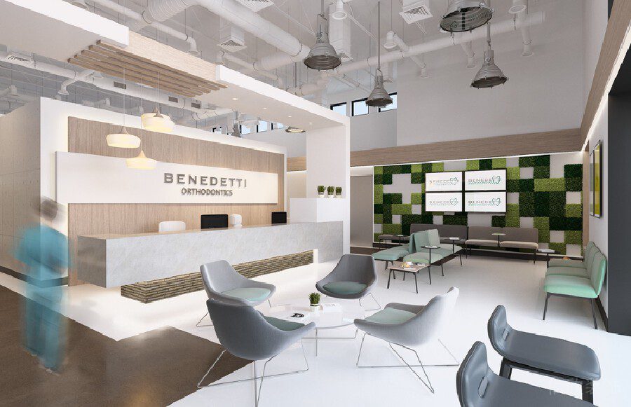 辦公室裝修設(shè)計(jì)原木風(fēng)簡約品牌形象板大廳設(shè)計(jì)圖