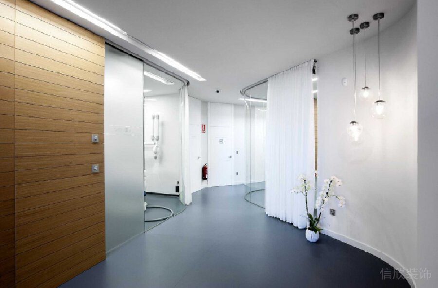 弧線pvc過道設計辦公室裝修