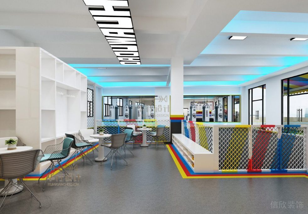 華武道清遠(yuǎn)一店健身房設(shè)計-休息區(qū)