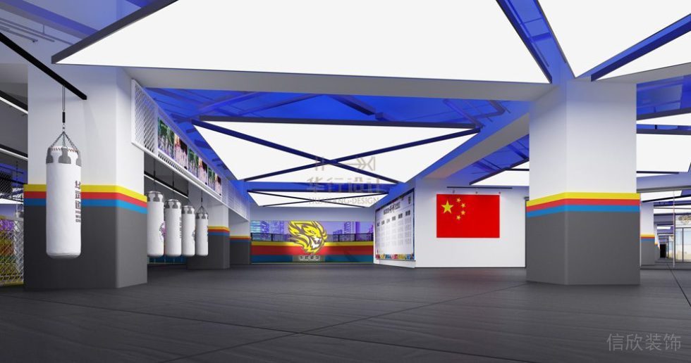 華武道清遠(yuǎn)一店健身房設(shè)計-沙袋區(qū)