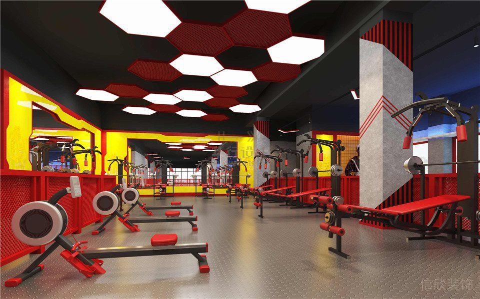 華武決朝陽二店健身房設(shè)計(jì)-重量區(qū)