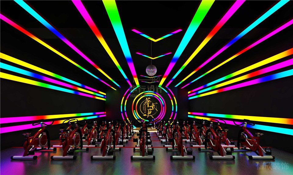 華武決朝陽二店健身房設(shè)計(jì)-動(dòng)感單車