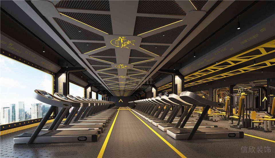 華武決平湖深圳健身房裝修設計_跑步區