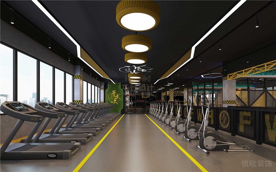 華武決鄭州健身房設計-跑步區