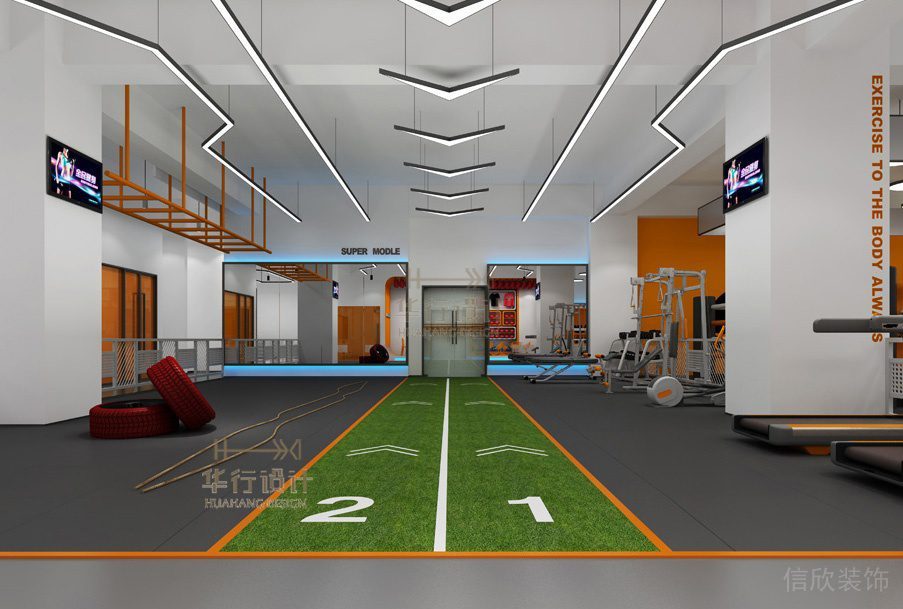 觀瀾超模健身俱樂部設計_體能器械區