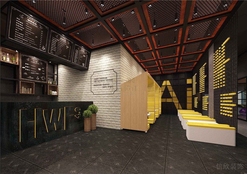 華武決東門店深圳健身房裝修設(shè)計(jì)_吧臺(tái)