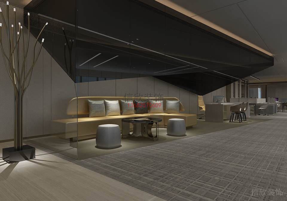 辦公室裝修-沙發區1-聯鑫投資公司