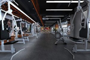 工業(yè)風(fēng)裝修設(shè)計(jì)健身房水磨石效果圖