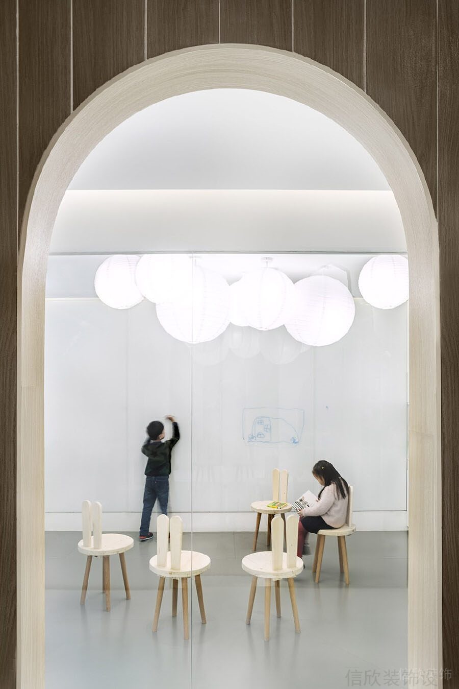 深圳書宇培訓學校裝修設計_信欣幼兒園學校裝修設計