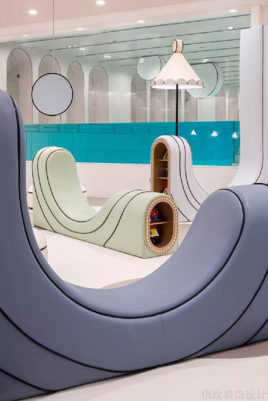 皮革沙發閱讀室裝修設計