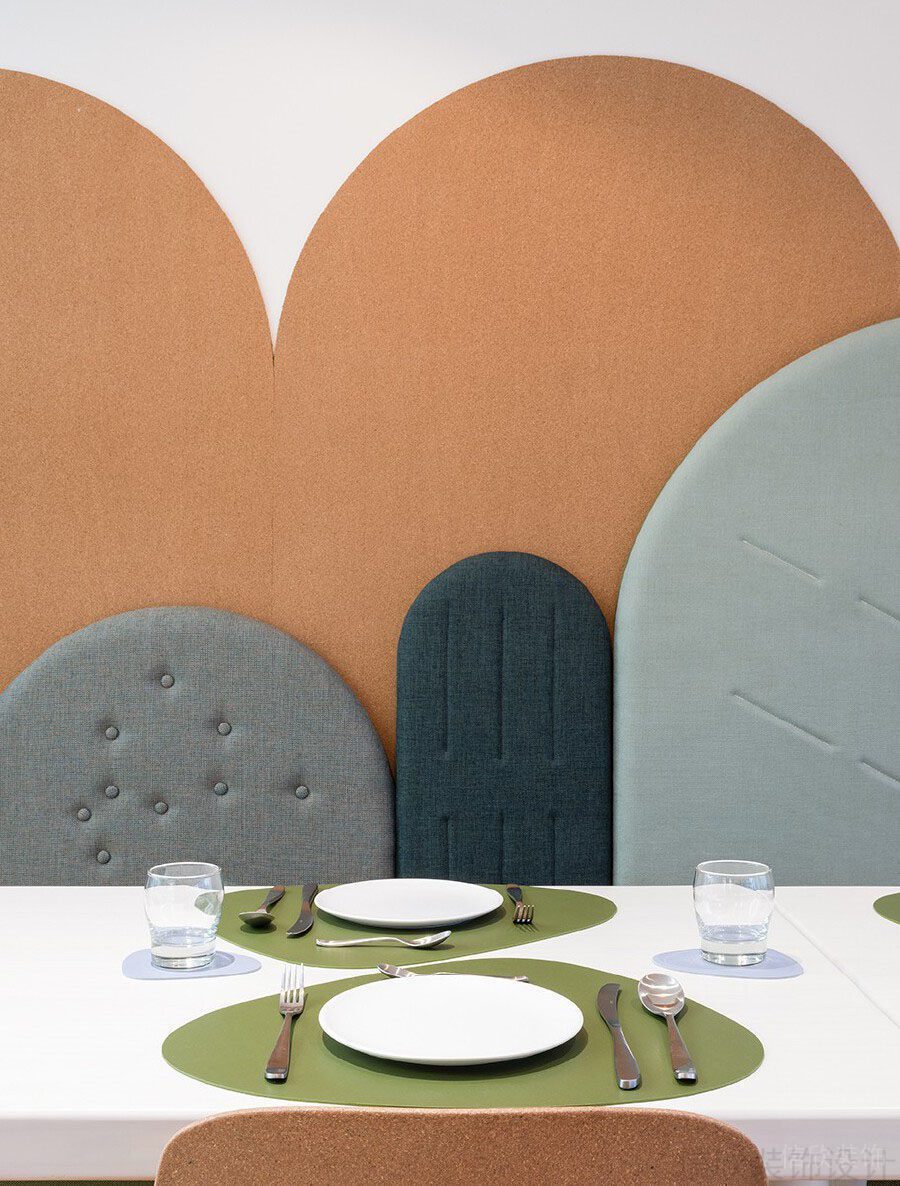 軟包墻體設計就餐區對稱是童趣設計拱形墻體裝修效果