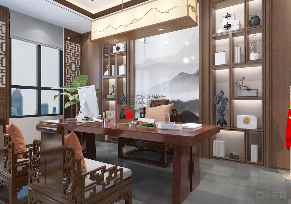 南山辦公室裝修總經(jīng)理室-博勝文化