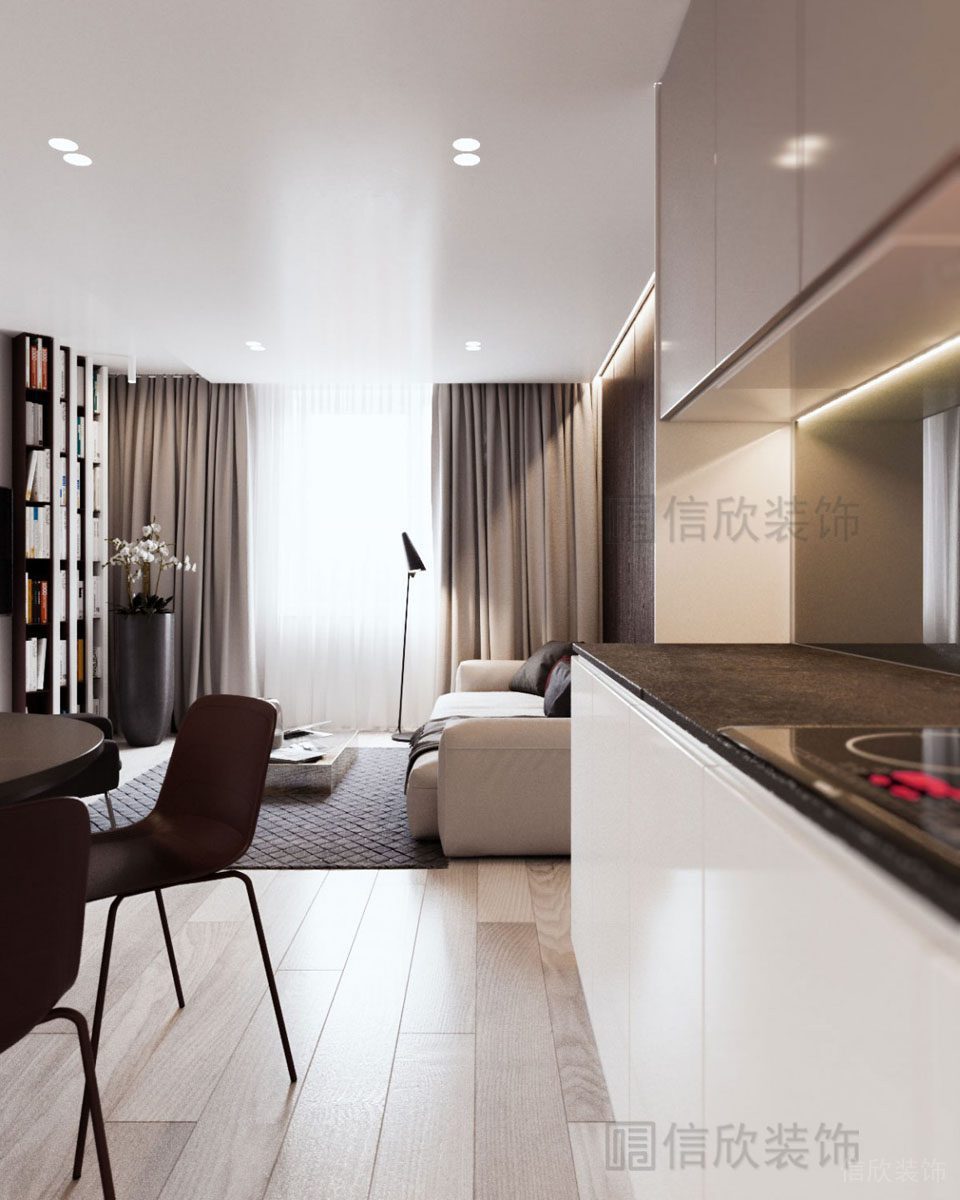 現(xiàn)代風(fēng)格客餐廳實景圖