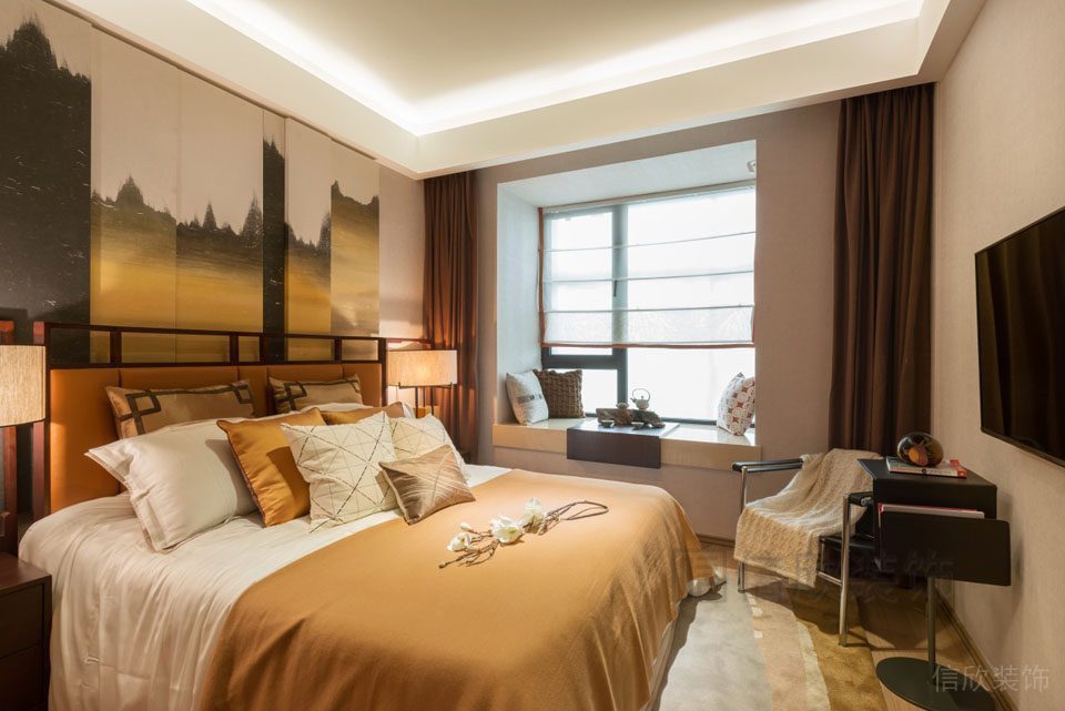 臥室裝修設(shè)計(jì)輕奢風(fēng)古典效果棕色調(diào)現(xiàn)代簡(jiǎn)約舒適設(shè)計(jì)圖