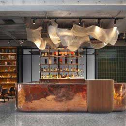 辦公室工業(yè)風(fēng)吧臺(tái)區(qū)效果圖