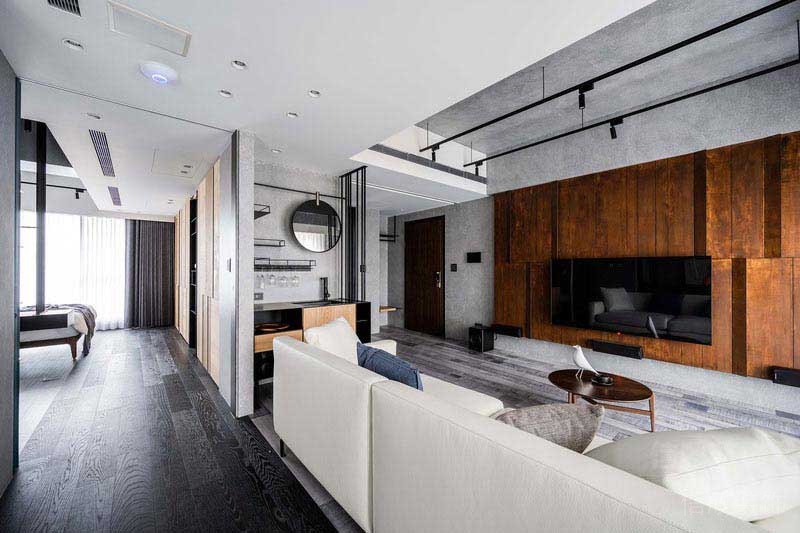 二手房改造loft風(fēng)客廳效果圖