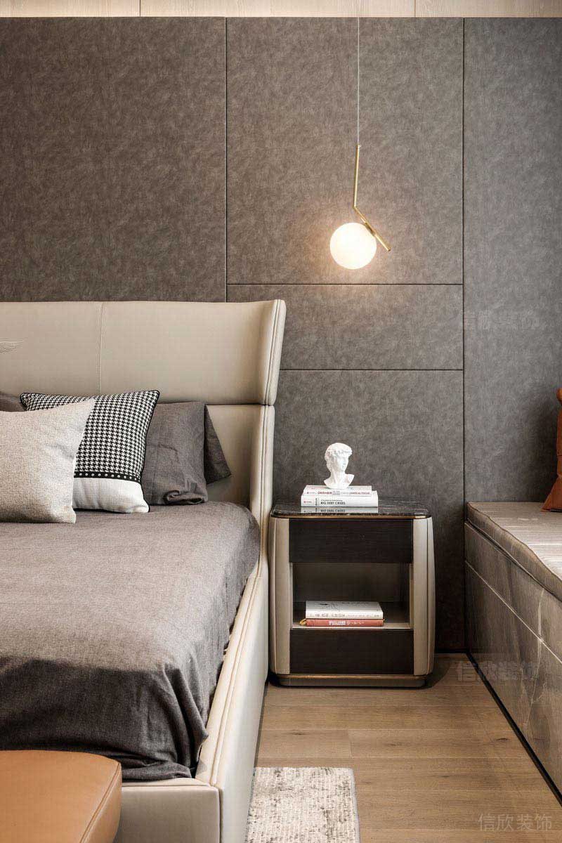 二手房改造現(xiàn)代簡約風臥室效果圖(5)