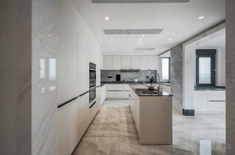 二手房改造現(xiàn)代簡約風開放式廚房效果圖(2)