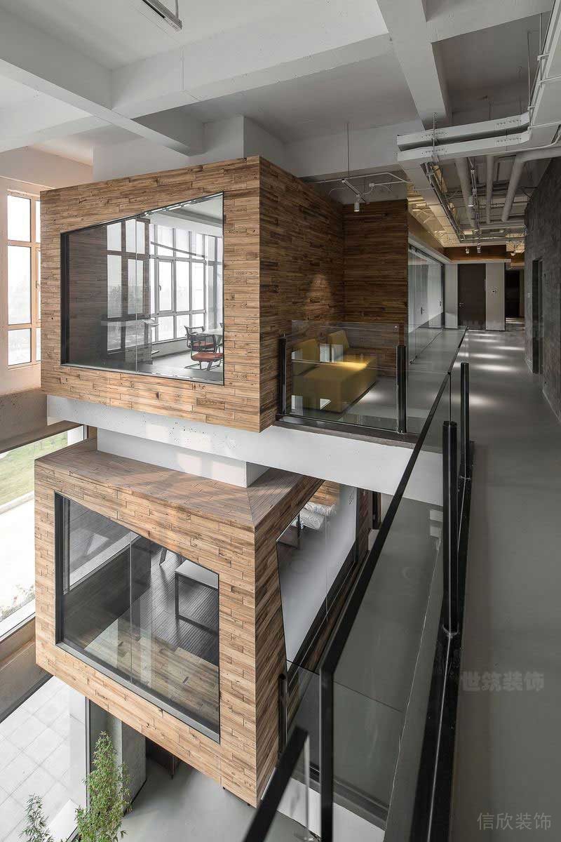 工業(yè)現代風辦公室中空視覺