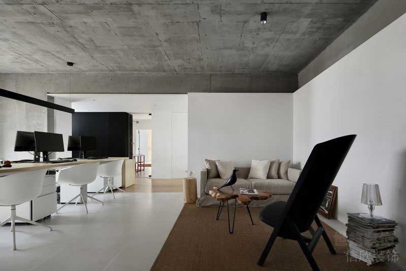 極簡工業(yè)風辦公室實景圖