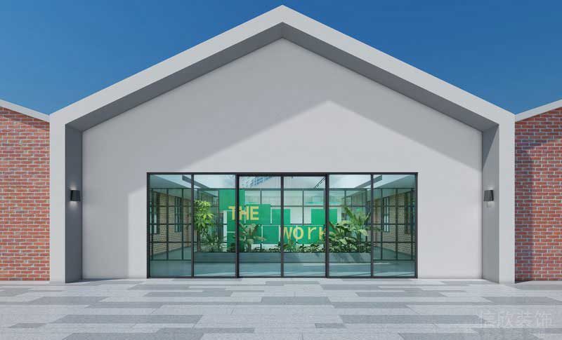 幾簡工業(yè)風辦公室外觀效果圖