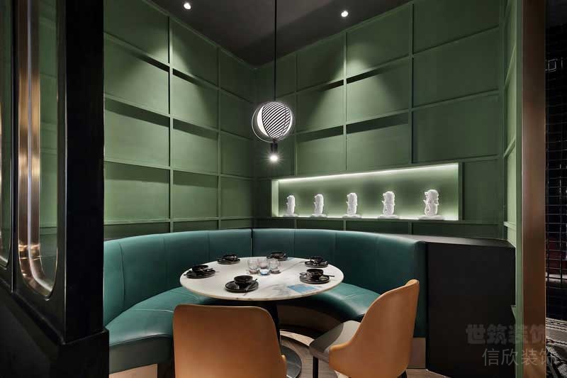 簡約英倫風餐廳卡座