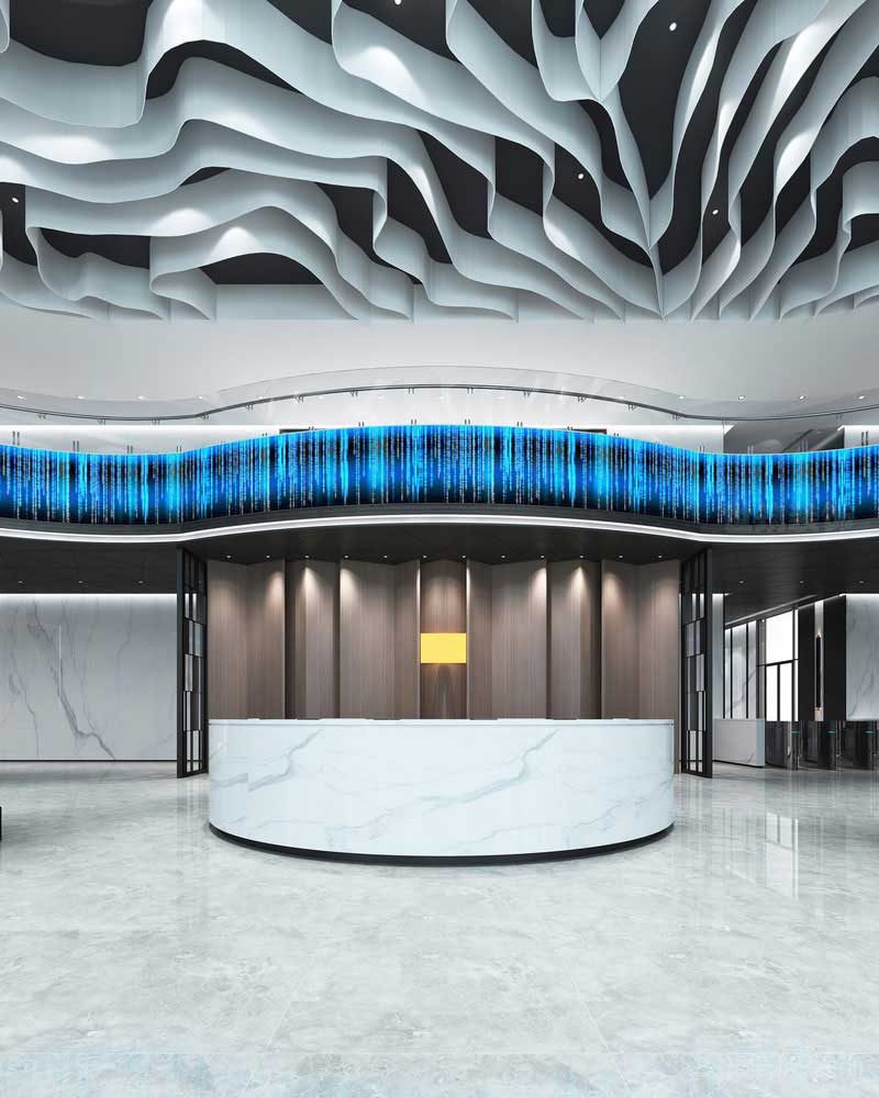 科技風(fēng)辦公室前臺服務(wù)區(qū)