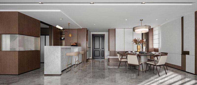 美式簡(jiǎn)約風(fēng)家居餐廚休閑區(qū)