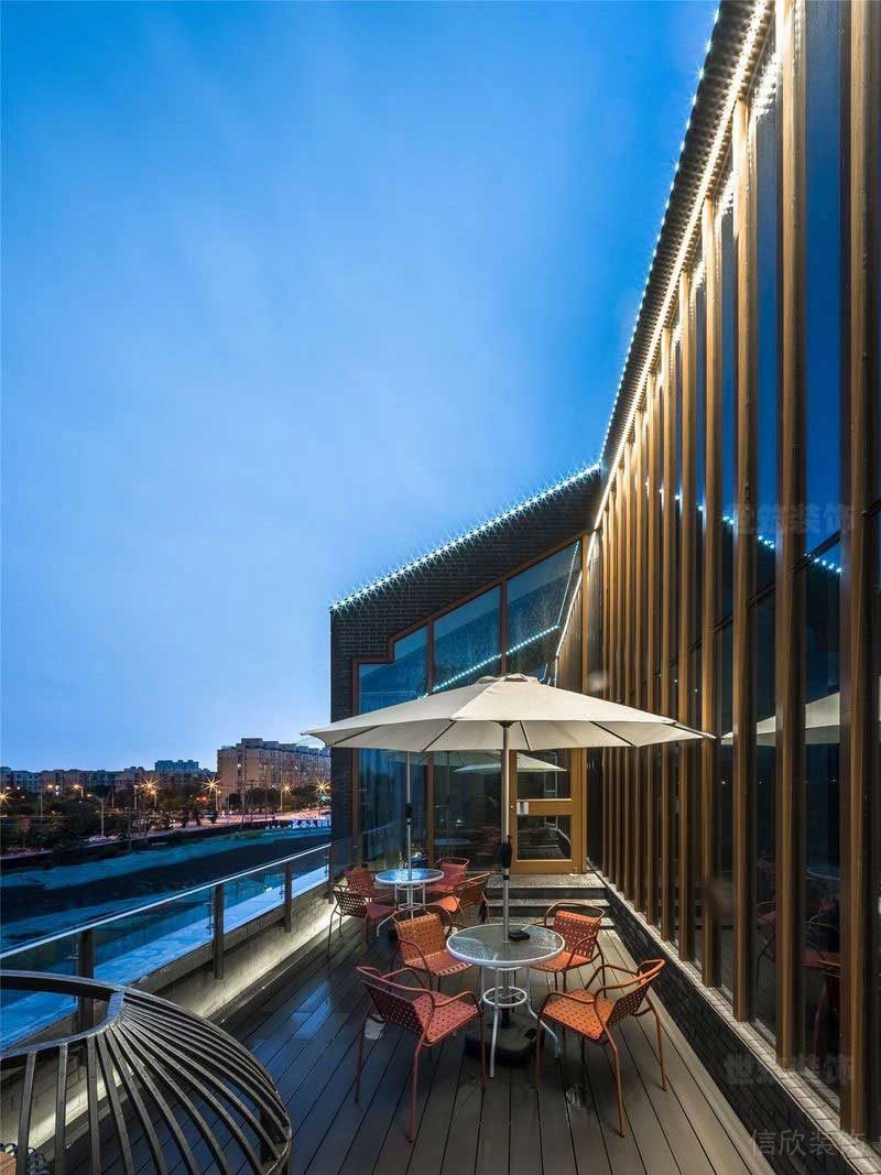 美式現(xiàn)代風咖啡廳露天休閑區(qū)