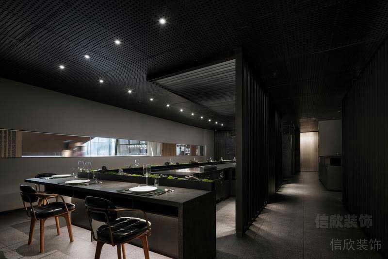 日式現(xiàn)代風(fēng)餐廳鐵板燒吧臺雅座