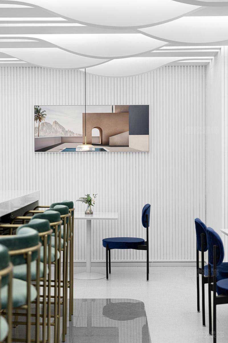 現(xiàn)代風(fēng)格餐廳純白空間設(shè)計效果圖